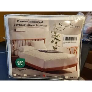 Soon Sleep Waterproof Bamboo Mattress Protector Breathable Fitted Queen Covers